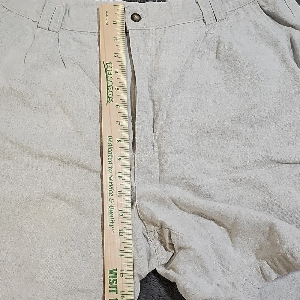 Beene Britches Men’s Linen Cotton Blend Sandstone Shorts Size 38